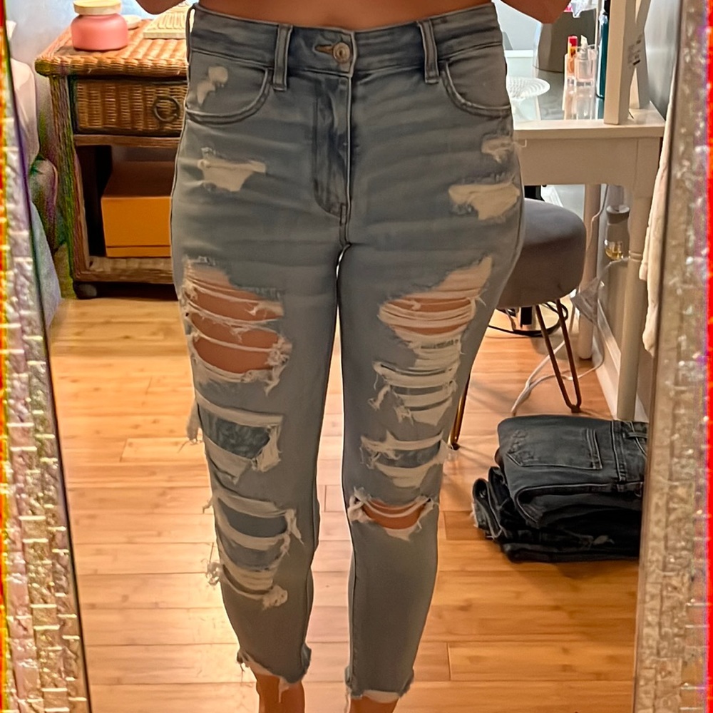 5/$25 AE distressed jeans